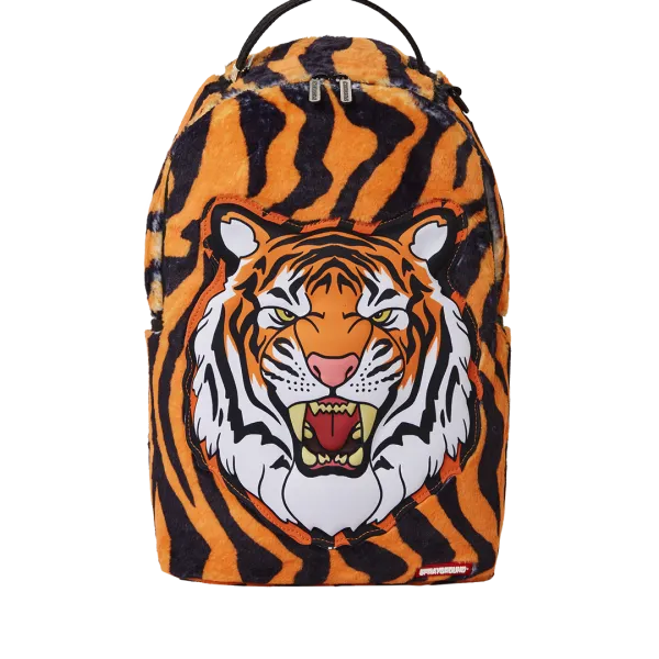 TIGER COZY VELOUR FUR BACKPACK