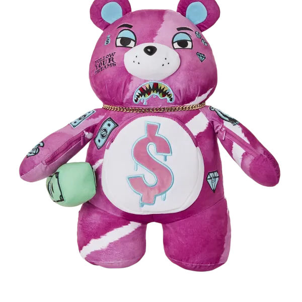 PINK PUNK MONEYBEAR TEDDYBEAR BACKPACK