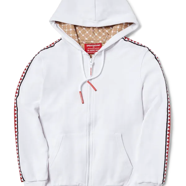 SHARKTRACK SPUCCI ZIPUP HOODIE (WHITE)