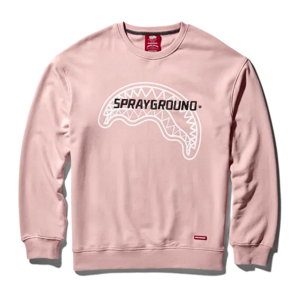 SPRAYGROUND PULLOVER CREW NECK SWEATSHIRT (PINK)