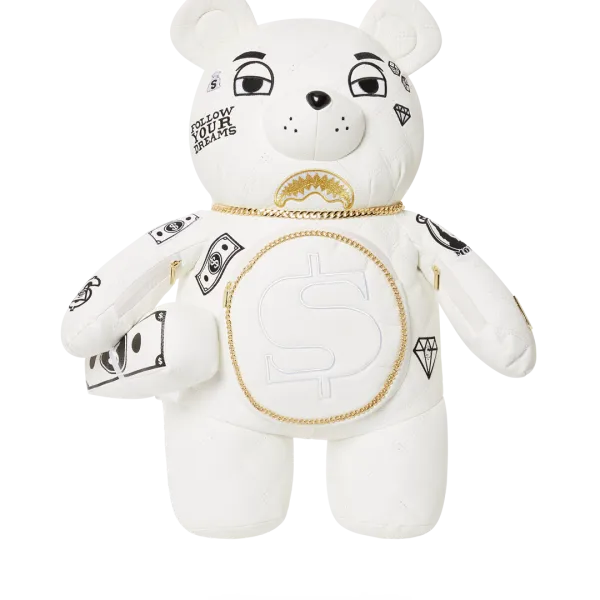 RIVIERA LE BLANC GOLD CHAIN MONEYBEAR TEDDYBEAR BACKPACK