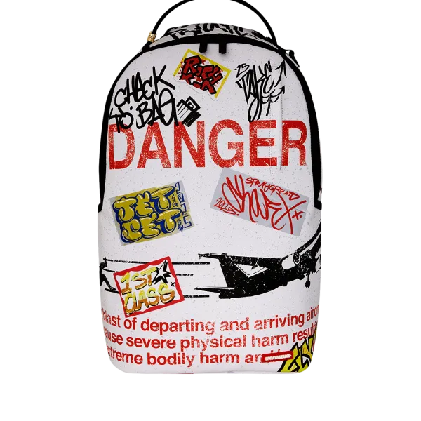 JETBLAST SIGN ON THE RUNWAY BACKPACK