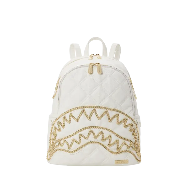 RIVIERA LE BLANC GOLD CHAIN SHARK SAVAGE BACKPACK