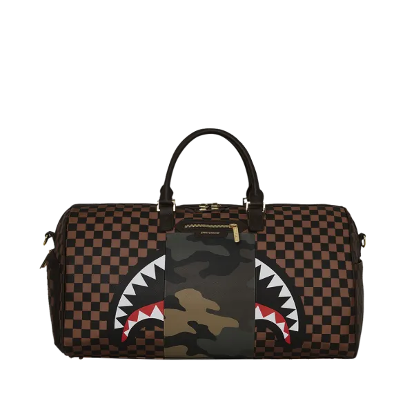 EXTERIOR GOLD ZIP POCKET SHARKS IN PARIS DUFFLE